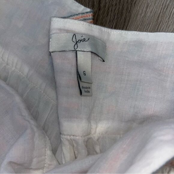 Women's Joie White Skirt with Coral and Turquoise Embroidery - Picture 7 of 9